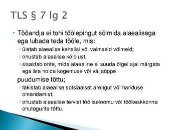 Töösuhte tekkimine-lepingu sõlmimine #18