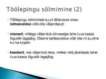 Töösuhte tekkimine-lepingu sõlmimine #6