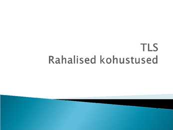 Rahalised kohustused