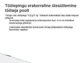 Töölepingu lõppemine #12