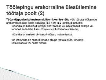 Töölepingu lõppemine #13