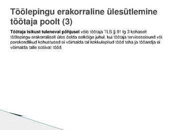 Töölepingu lõppemine #14