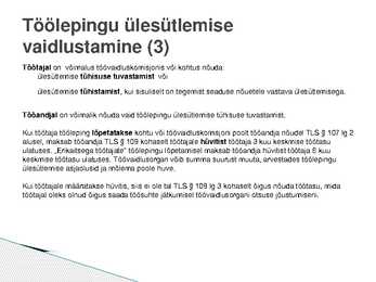 Töölepingu lõppemine #22