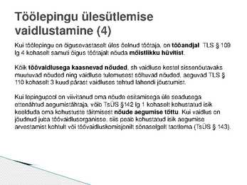 Töölepingu lõppemine #23