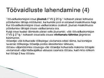 Töölepingu lõppemine #27