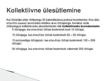 Töölepingu lõppemine #9