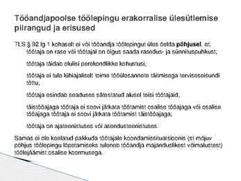 Töölepingu lõppemine #10