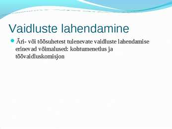 Vaidluste lahendamine #2