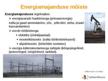 Energiamajandus-Taastumatud energialiigid #2