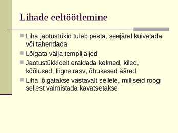 Liha eeltöötlemine #16