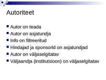 Digikogude valikukriteeriumid #3