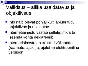 Digikogude valikukriteeriumid #4