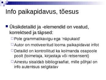 Digikogude valikukriteeriumid #5