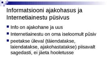 Digikogude valikukriteeriumid #7