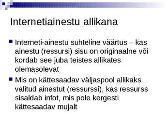 Digikogude valikukriteeriumid #10