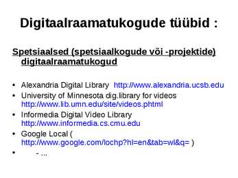 Digikogud ja digitaalraamatukogud #48