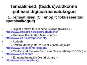 Digikogud ja digitaalraamatukogud #51
