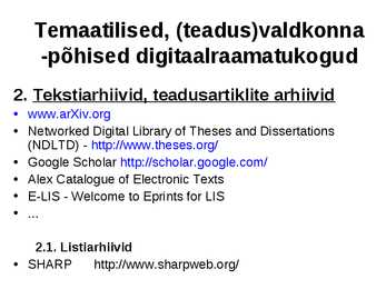 Digikogud ja digitaalraamatukogud #52