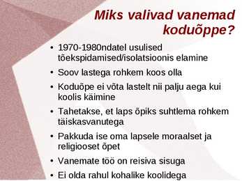 Koduõppe liikumine #3