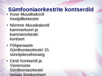 Muusikaüritused mai kuus 2013 aastal #3