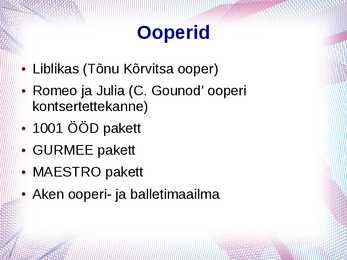 Muusikaüritused mai kuus 2013 aastal #4