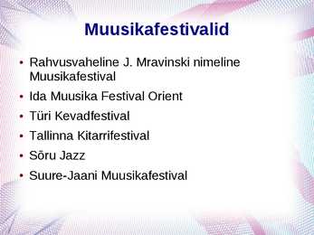 Muusikaüritused mai kuus 2013 aastal #5