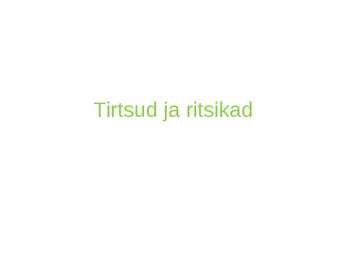 Tirtsud ja ritsikad