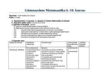 Matemaatika kursused #8