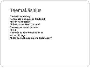 Keemiainformaatika presentatsioon #2