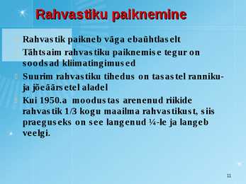 Maailmarahvastik ja rahvastikuprotsessid #11