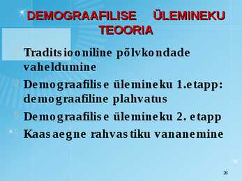 Maailmarahvastik ja rahvastikuprotsessid #26