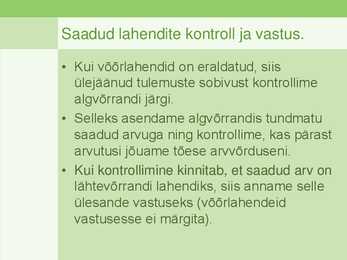 Murdvõrrandite lahendamine 9 klass 2013 #8