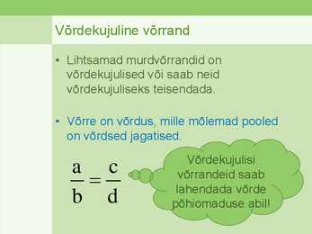 Murdvõrrandite lahendamine 9 klass 2013 #9