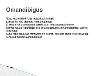 Keskkonna ökonoomika Metsandus #21