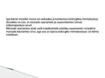 Keskkonna ökonoomika Metsandus #4