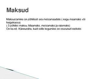 Keskkonna ökonoomika Metsandus #10