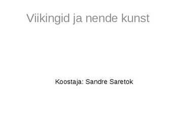 Viikingid ja nende kunst
