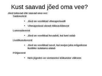 Jõgede veerežiim #4