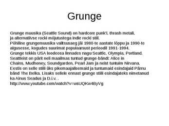 Punk rock ja grunge #8
