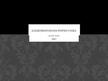 Elektrooniline popmuusika