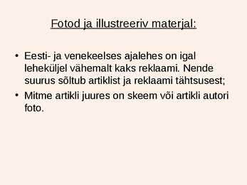 Erinevused eesti- ja venekeelses ajalehes-Postimees #9