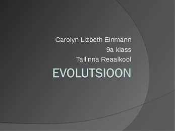 Eluslooduse evolutsioon