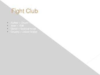 Fight Club-novel-presentation #2