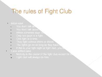 Fight Club-novel-presentation #9
