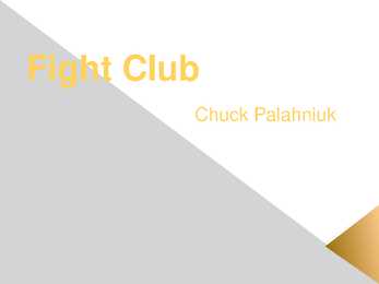 Fight Club-novel-presentation