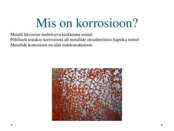 Korrosioon - esitlus #2