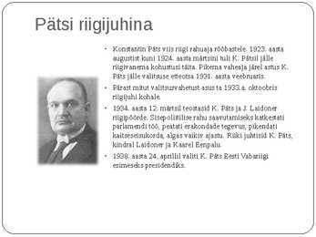 Konstantin Päts #4