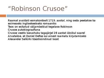 Robinson Crusoe #4