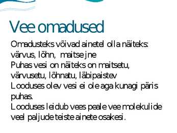 Vesi kui aine-Vee omadused #7
