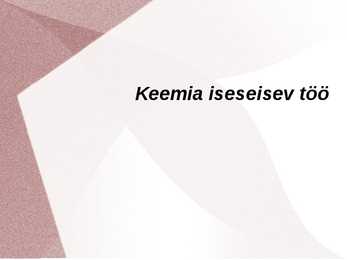 Keemia iseseisev töö - vask